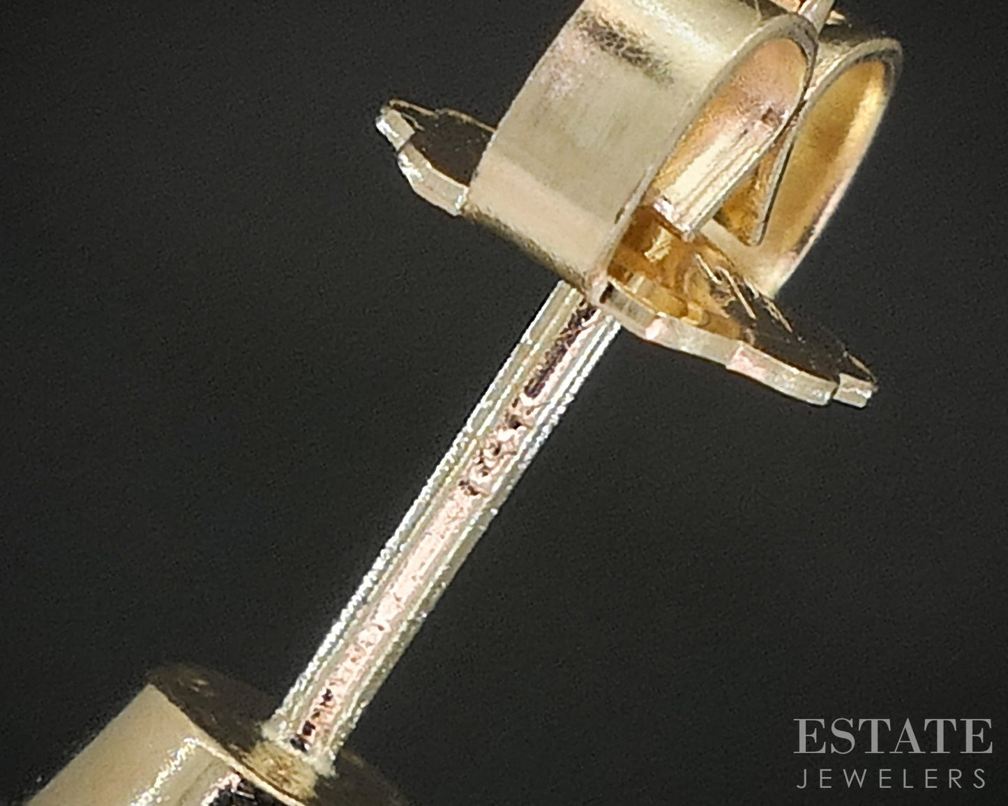 14k Yellow Gold Round Natural .58ctw Diamond Stud Earrings p16420