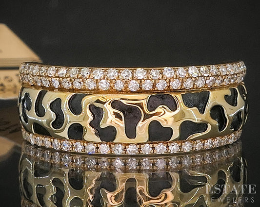 14k Yellow Gold EFFY Natural .28ctw Diamond Ladies Band Ring 5.5g p16518