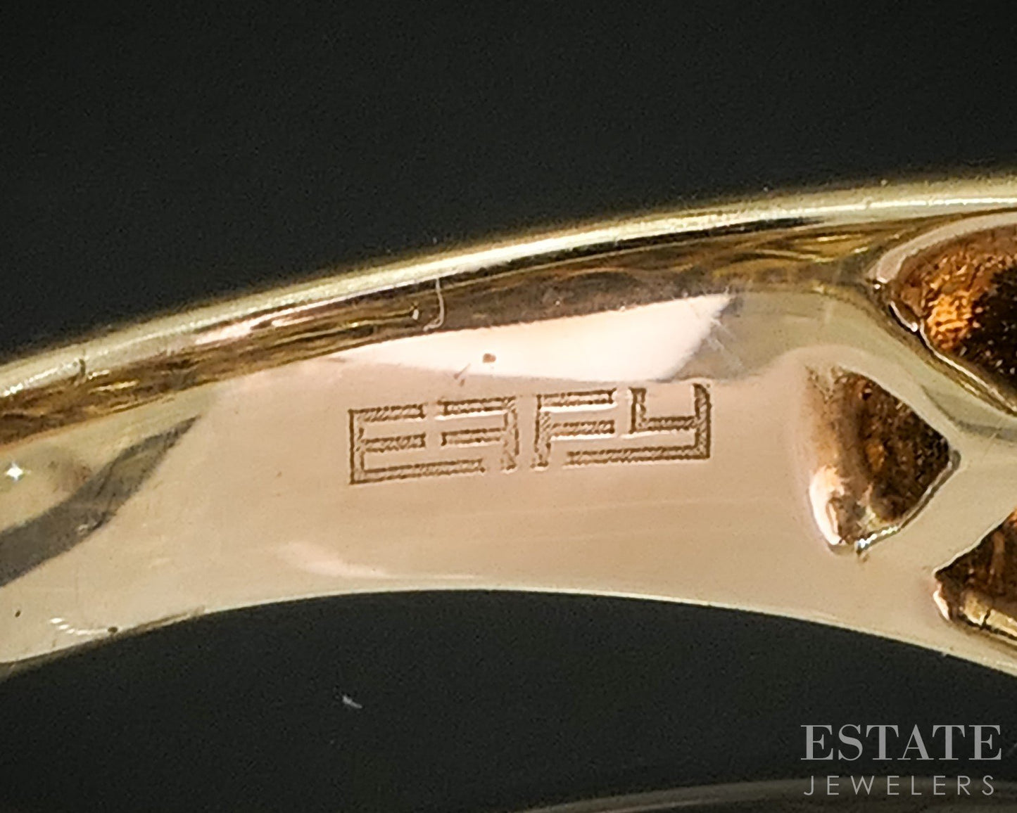 14k Yellow Gold EFFY Natural .28ctw Diamond Ladies Band Ring 5.5g p16518