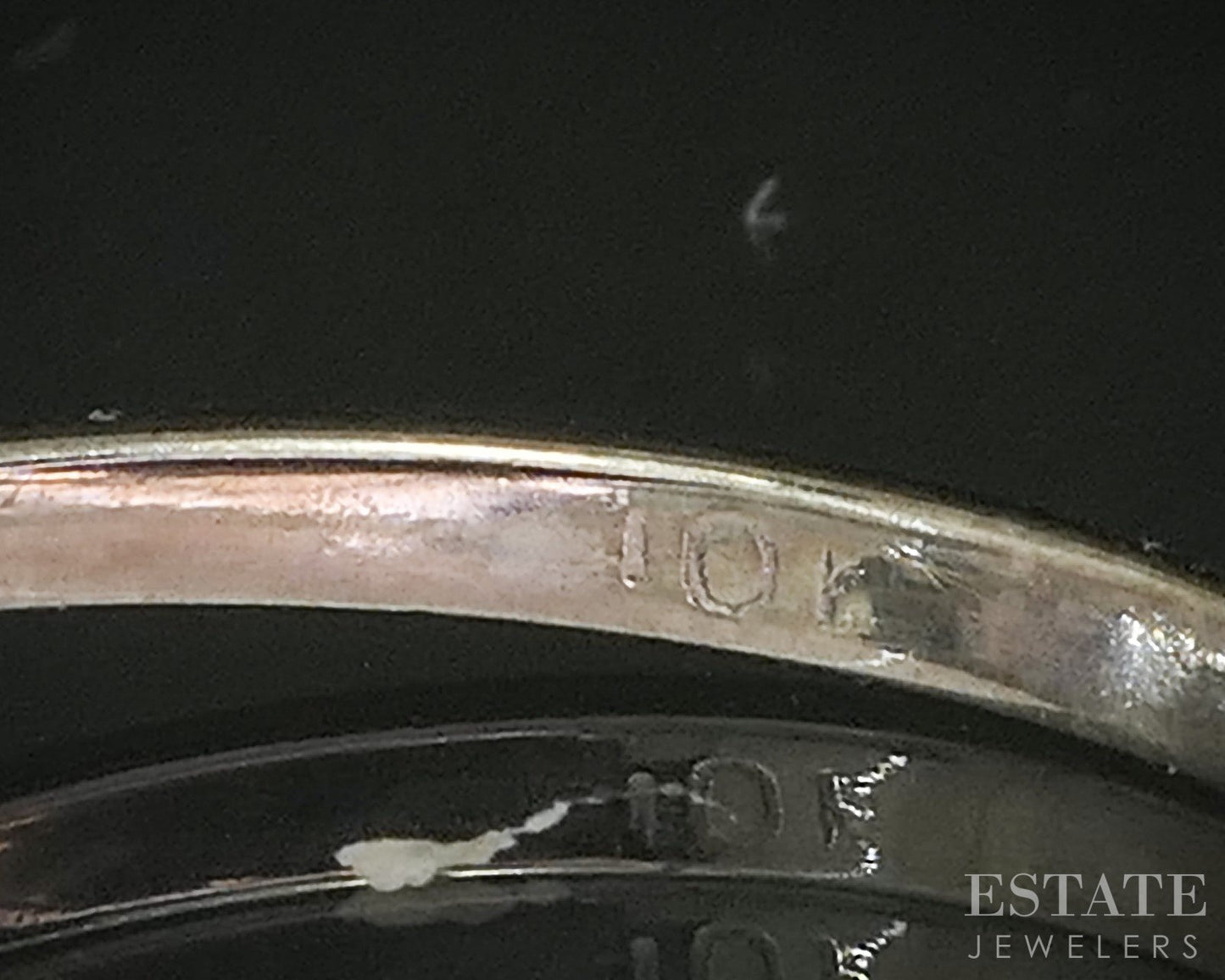 Vintage 10k White Gold Single Cut Natural Diamond Flower Ring 1.7g p16524