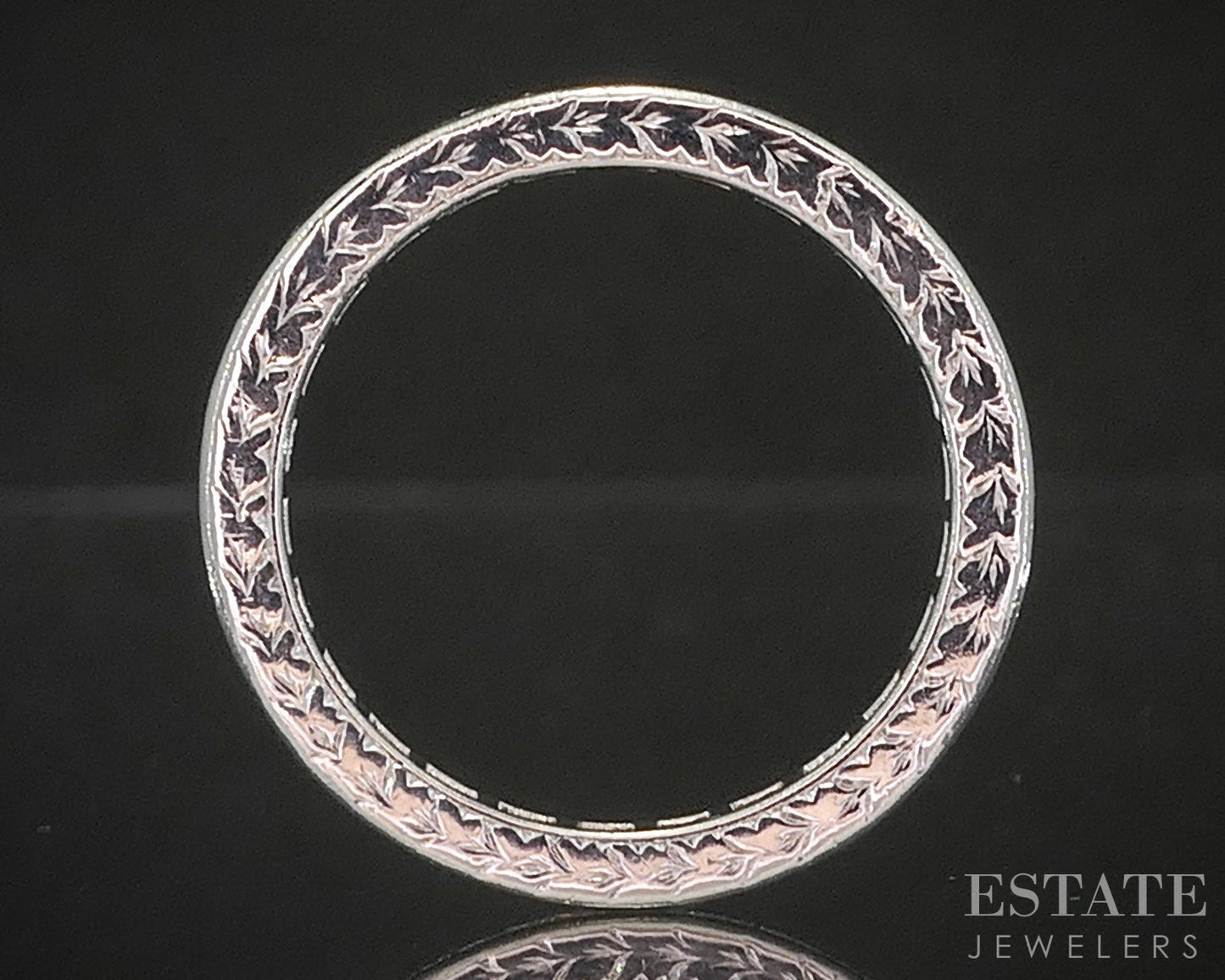 Platinum Princess Natural .95ctw Diamond Eternity Wedding Band 4g p16394