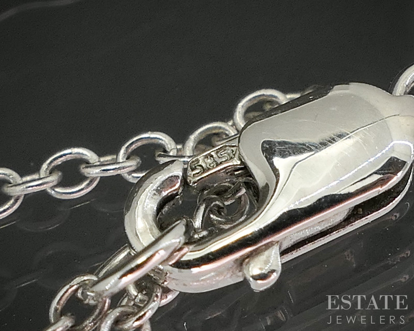 14k White Gold Natural 1ctw Yellow Diamond Station Necklace 3g 24"L p16396