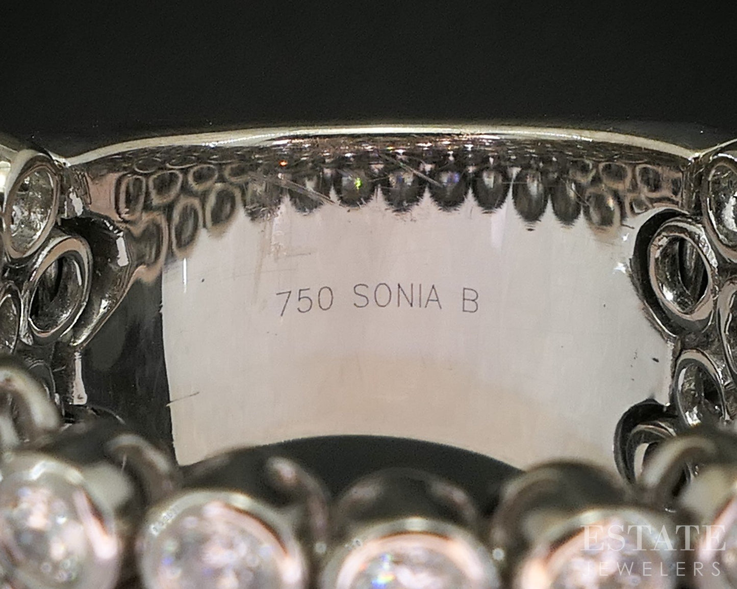 18k White Gold Sonia B. Round Natural 2.68ctw Diamond Band Ring 17g p16523