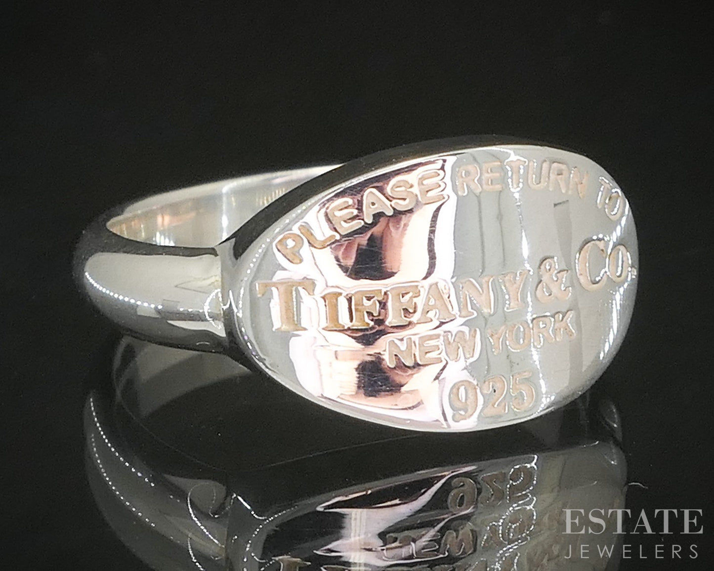 Sterling Silver Tiffany & Co. Return To Tiffany Ladies Band Ring 4.5g p14909