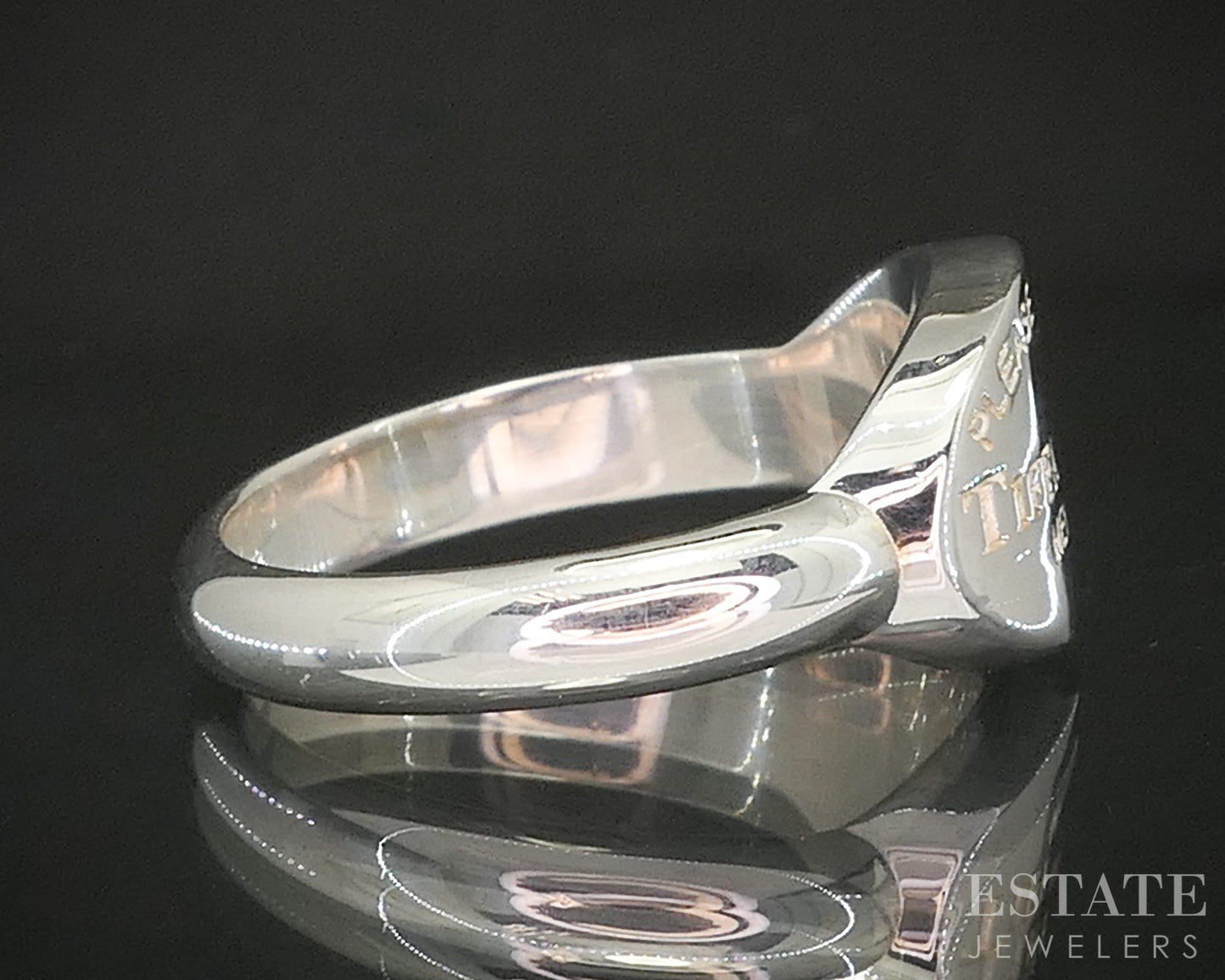 Sterling Silver Tiffany & Co. Return To Tiffany Ladies Band Ring 4.5g p14909