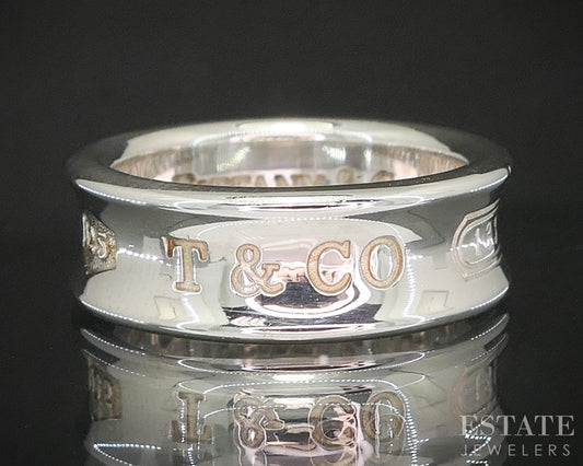 Sterling Silver Tiffany & Co. 1837 Collection 7mm Band Ring 7.4g p14916