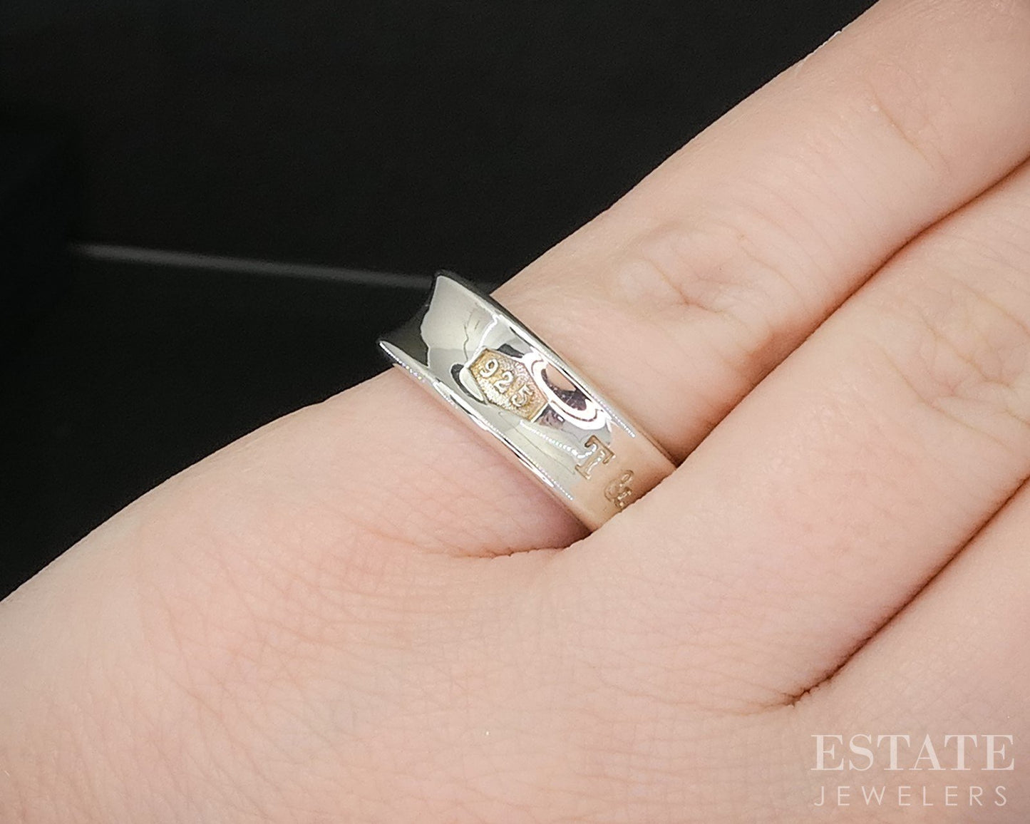 Sterling Silver Tiffany & Co. 1837 Collection 7mm Band Ring 7.4g p14916