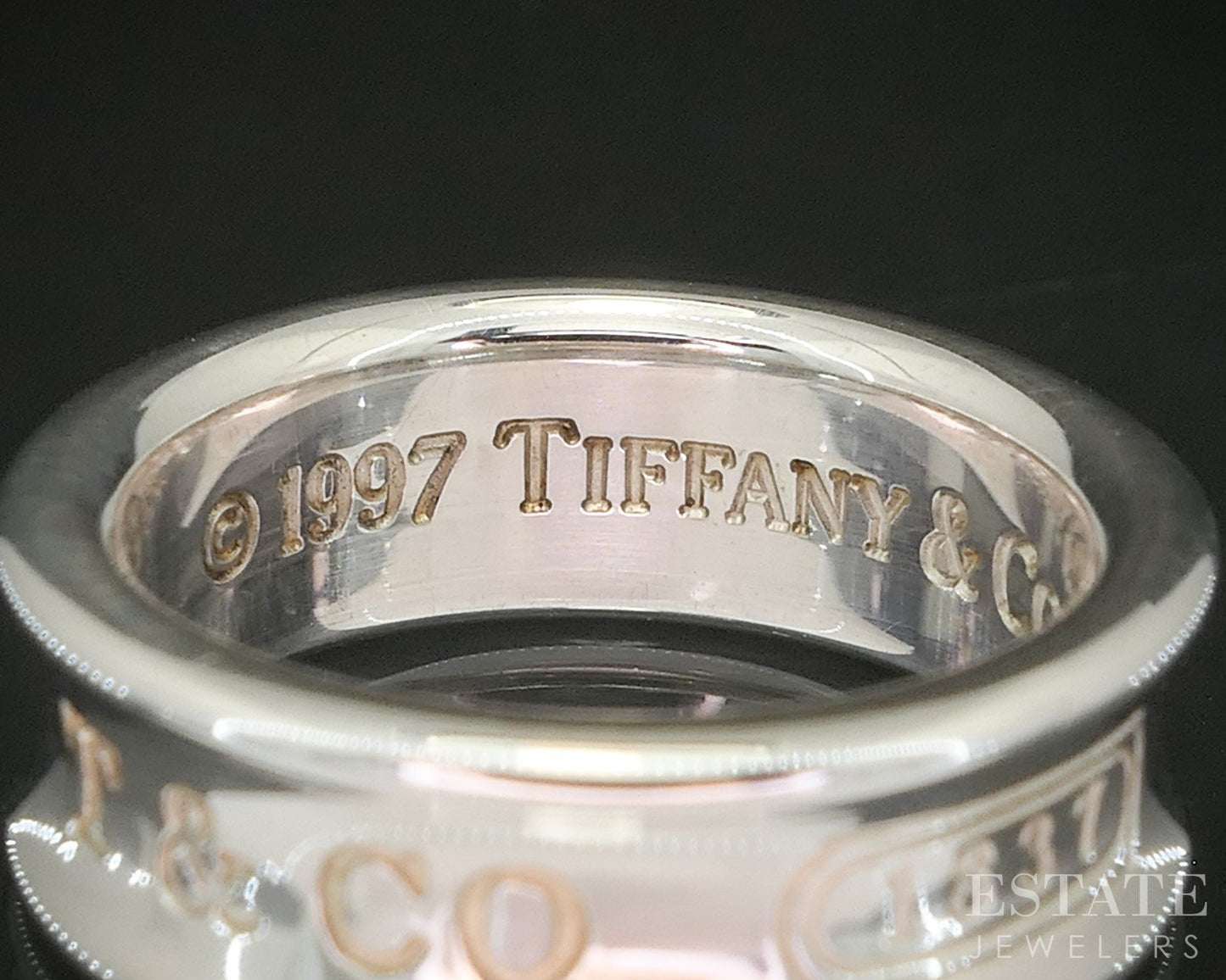 Sterling Silver Tiffany & Co. 1837 Collection 7mm Band Ring 7.4g p14916