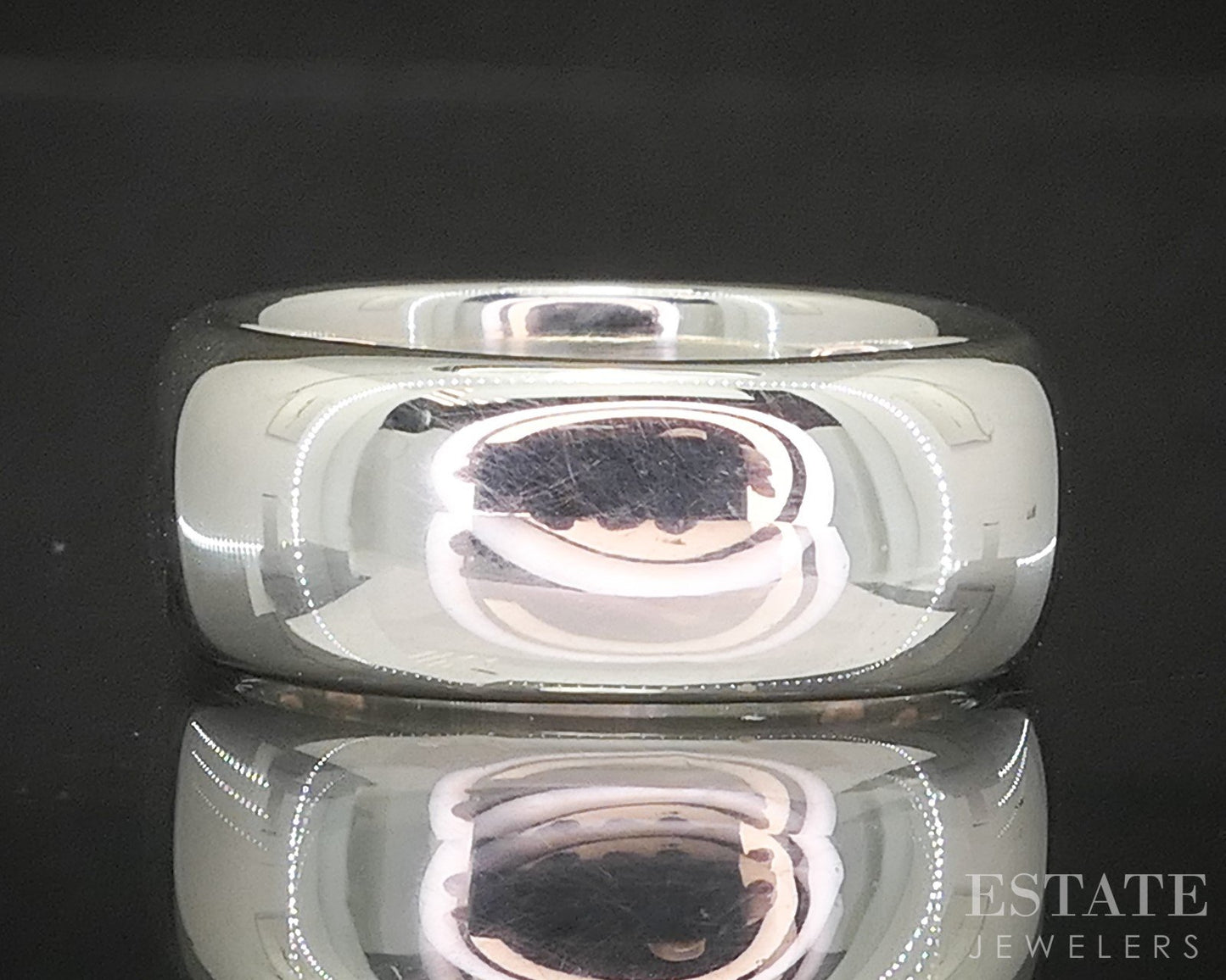 Sterling Silver Tiffany & Co. Square Cushion Ladies Band Ring 11.8g p14922