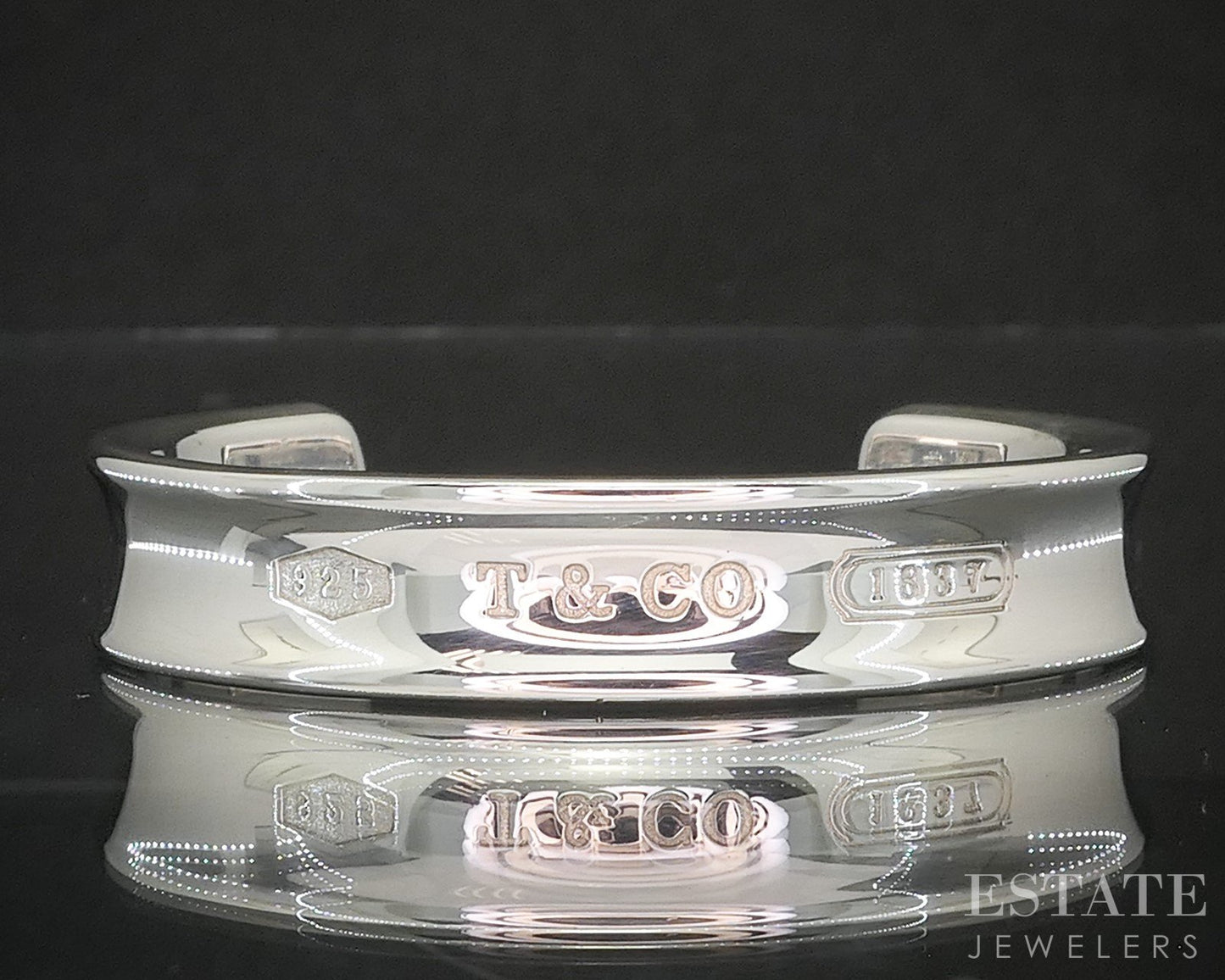 Sterling Silver Tiffany & Co. 1837 Ladies Cuff Bracelet 41.8g p14908