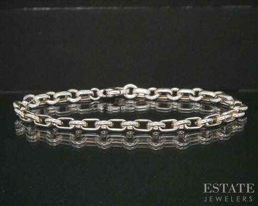 Sterling Tiffany & Co. Cable Link Chain Ladies Bracelet 11.3g 7.5"L p14966