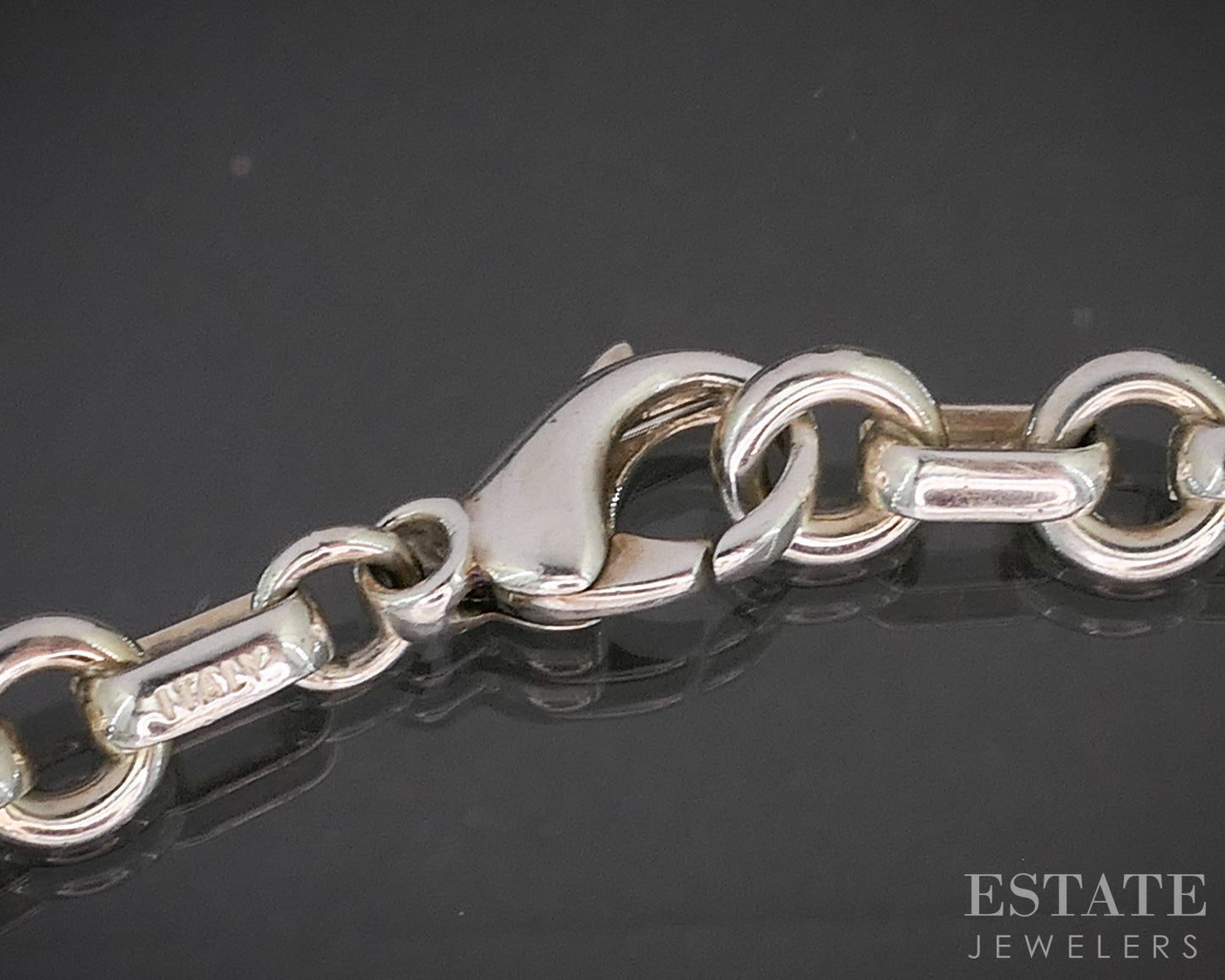 Sterling Tiffany & Co. Cable Link Chain Ladies Bracelet 11.3g 7.5"L p14966