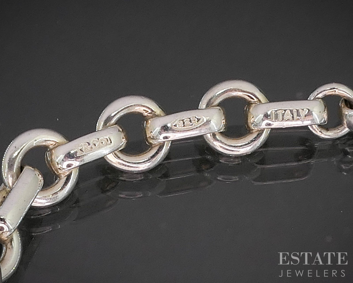 Sterling Tiffany & Co. Cable Link Chain Ladies Bracelet 11.3g 7.5"L p14966