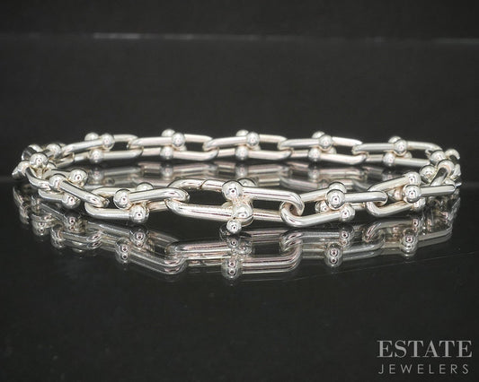 Sterling Tiffany & Co. Mini HardWear Link Ladies Bracelet 19.5g 7.75"L p14963