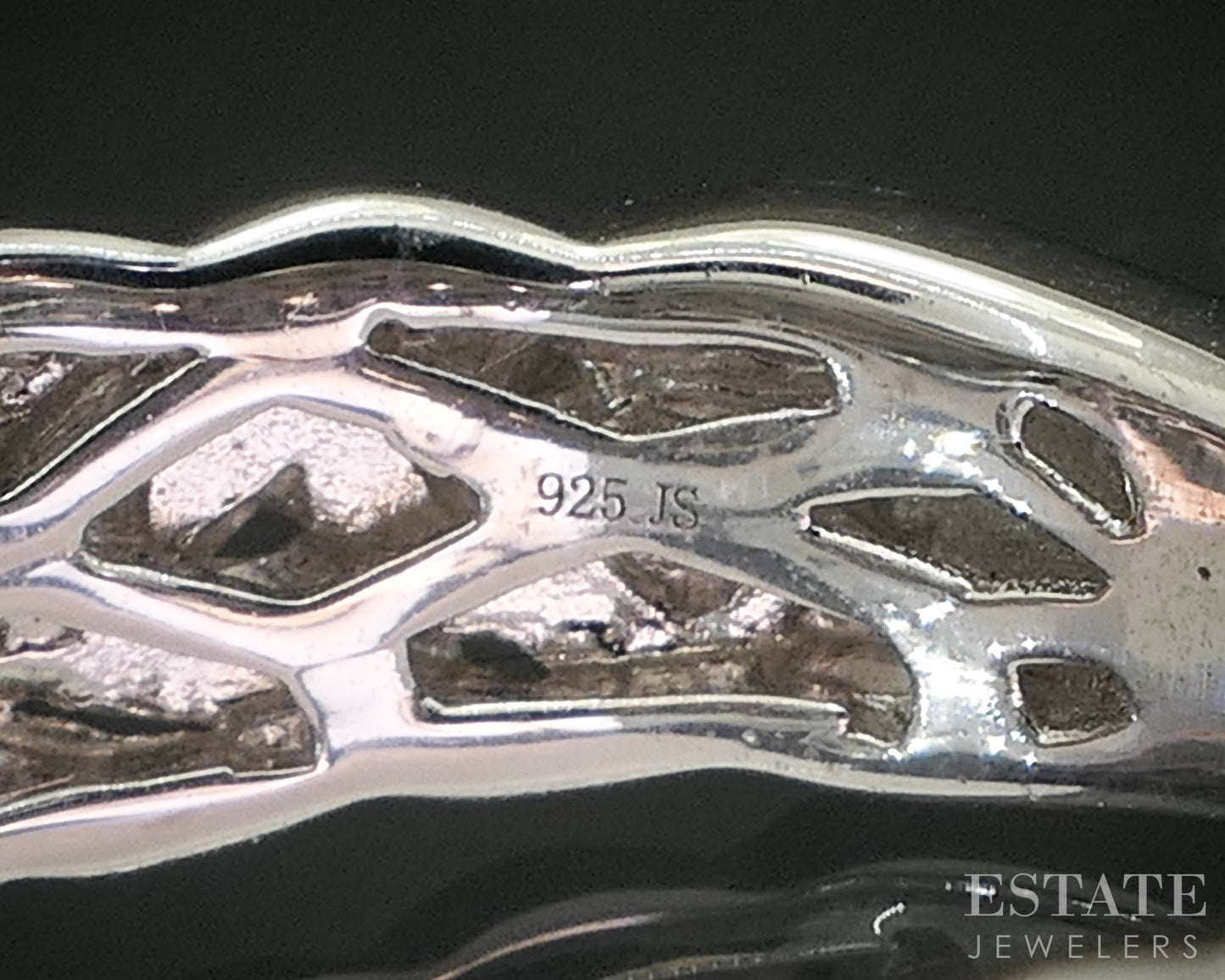 Sterling Silver Natural Yellow Diamond Cluster Ladies Ring 7.5g p17247