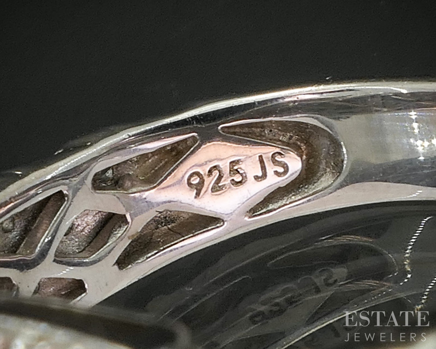 Sterling Silver Natural Blue Diamond Cluster Ladies Ring 7.0g p17253