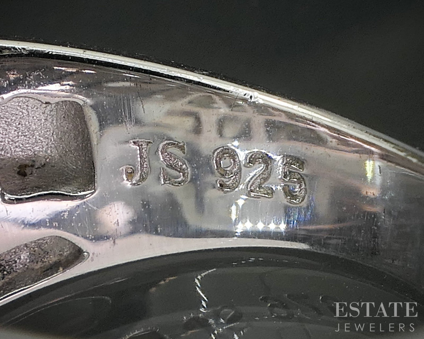 Sterling Silver Natural Blue Diamond Braided Ladies Band Ring 8.9g p17256