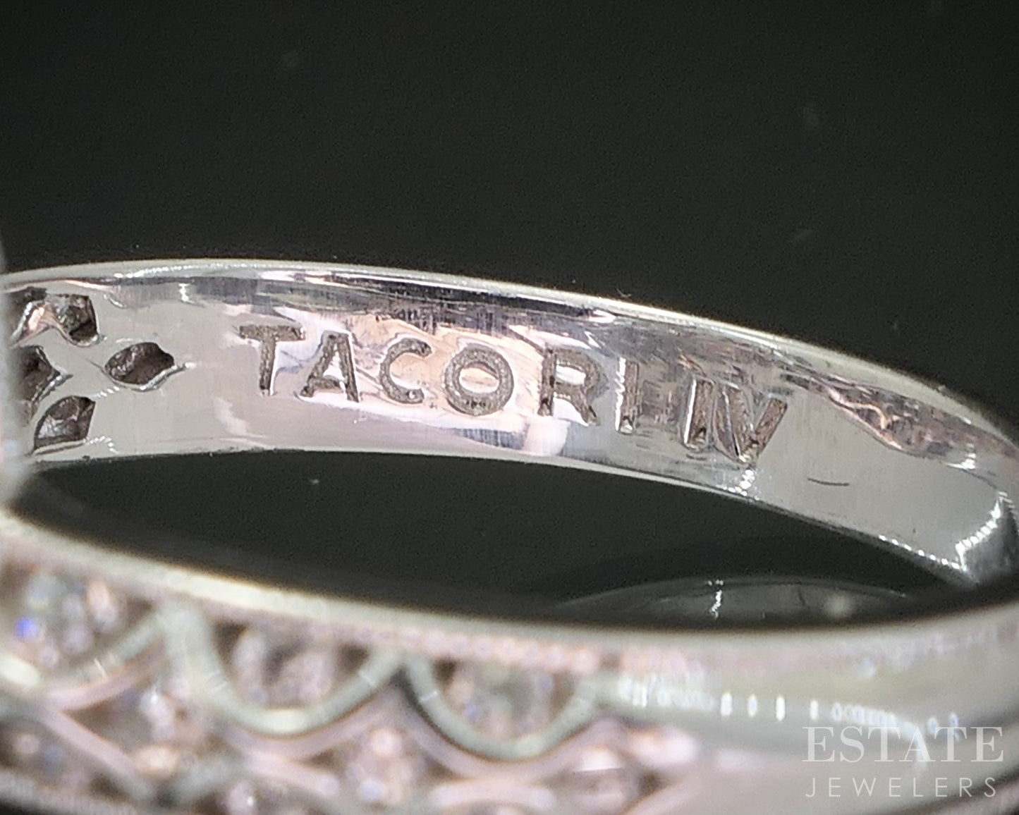 Sterling Silver Tacori Epiphany Pink CZ & White CZ Ladies Ring 6.3g p17277