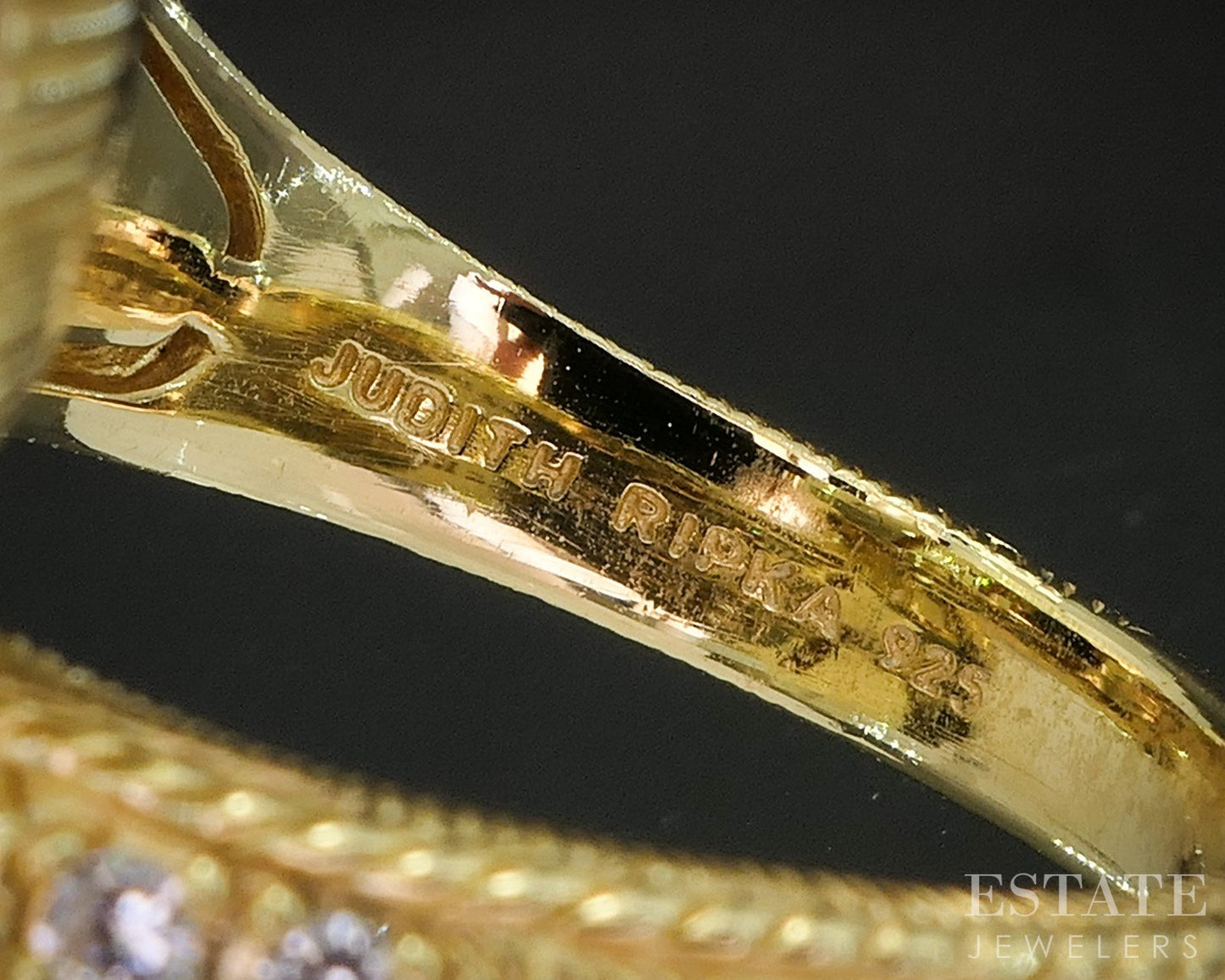 Sterling Silver Judith Ripka Mabe Pearl & CZ Ladies Bypass Ring 13.7g p17279