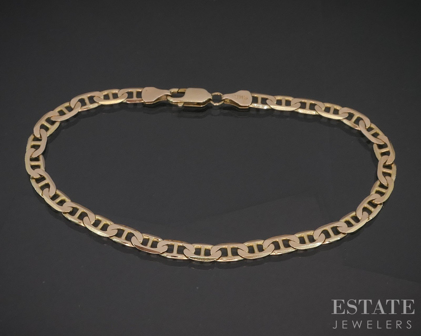 14k Yellow Gold 4.4mm Anchor Chain Link Mens Bracelet 7g 8.25"L p17244b