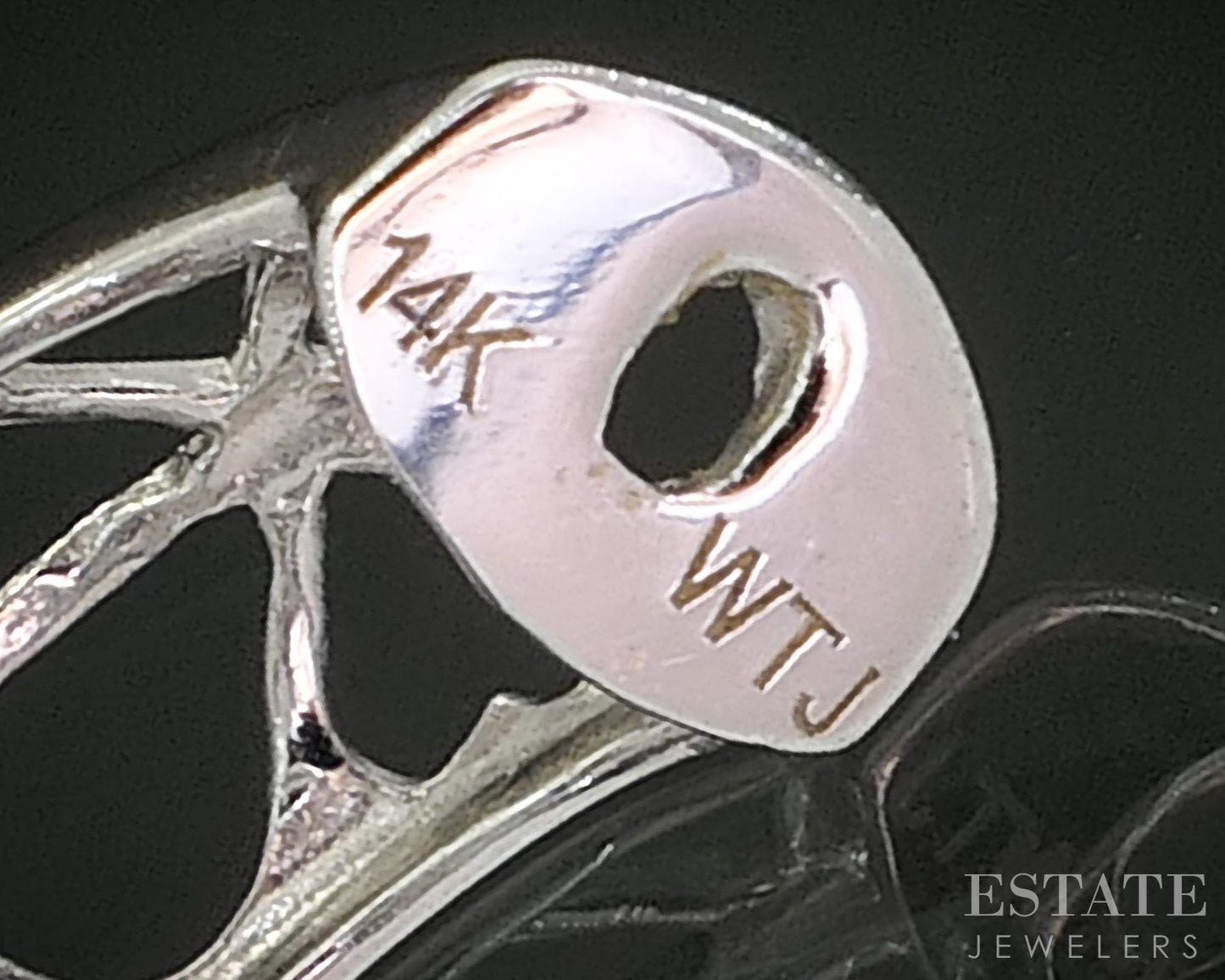 14k White Gold Natural .50ctw Blue Diamond Hinged Hoop Earrings 4.1g p17237b