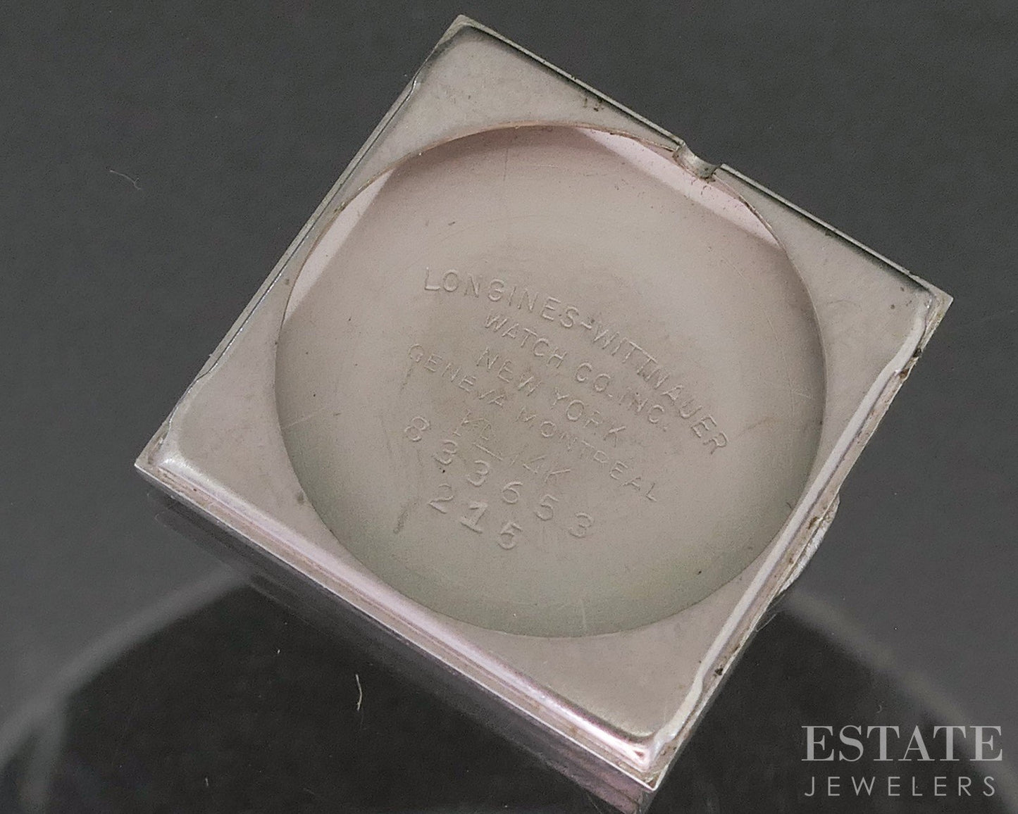 Vintage 1966 14k White Gold Longines Pave Natural .35ctw Diamond Watch p17564