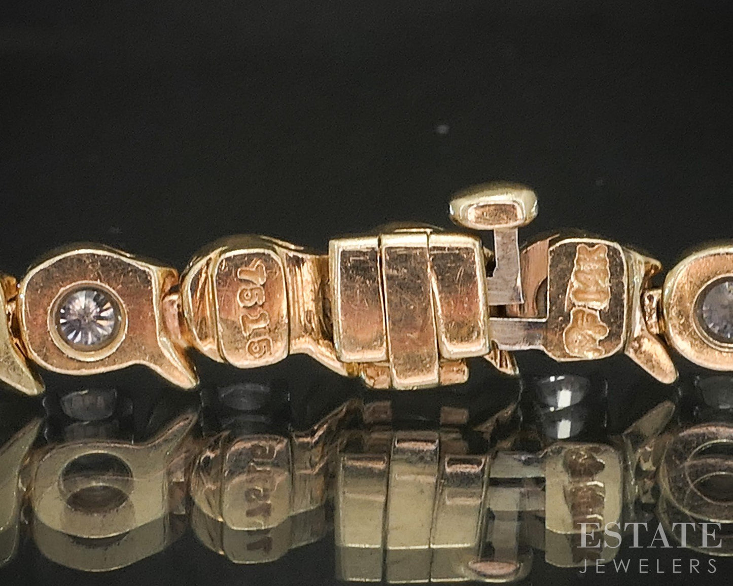 14k Yellow Gold Round Natural 4.86ctw Diamond Tennis Bracelet 22.8g 7"L p17363