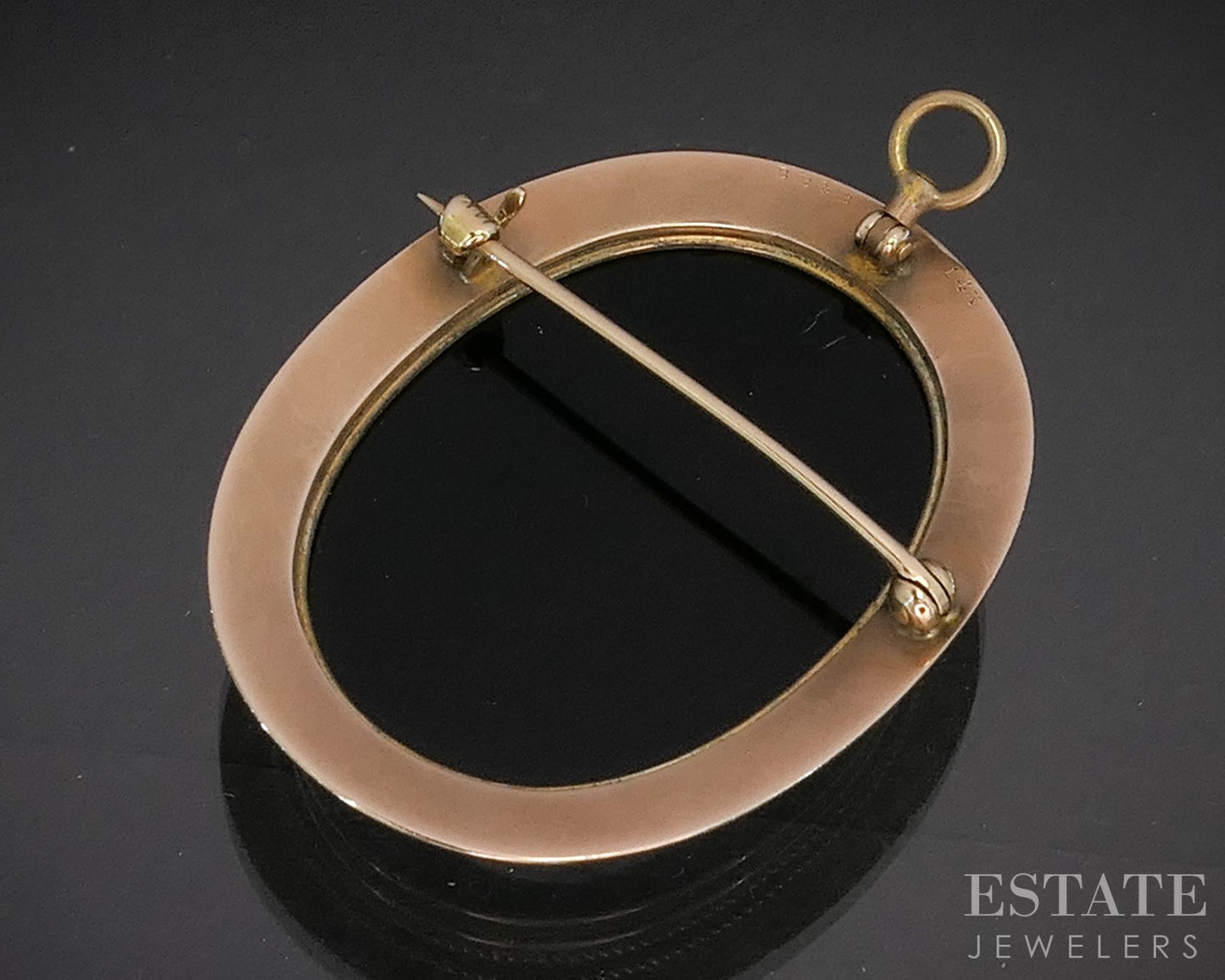 Antique Victorian 14k Rose Gold Bailey Banks & Biddle Cameo Pin Pend. 15g p17575