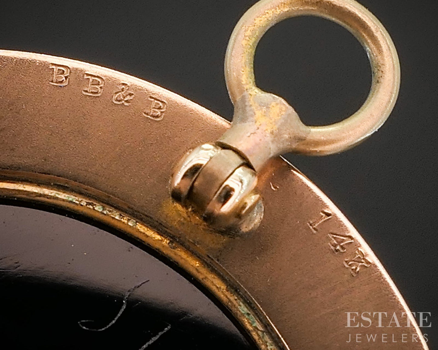 Antique Victorian 14k Rose Gold Bailey Banks & Biddle Cameo Pin Pend. 15g p17575