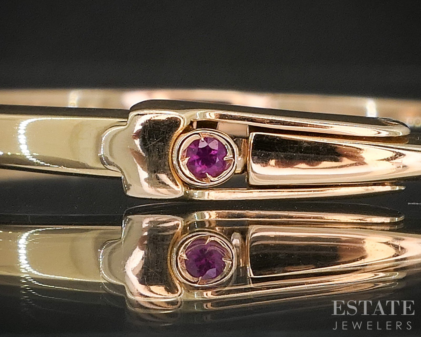 18k Rose Gold Roberto Coin Natural Diamond Hinged Bangle Bracelet 19.8g p17526