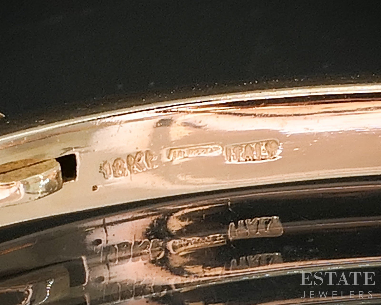 18k Rose Gold Roberto Coin Natural Diamond Hinged Bangle Bracelet 19.8g p17526