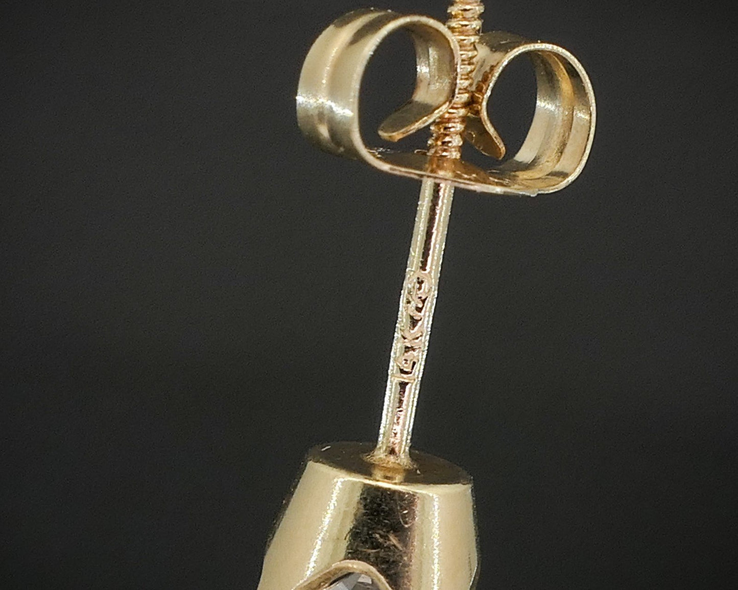 14k Yellow Gold Round Natural .80ctw Diamond Stud Earrings p17530