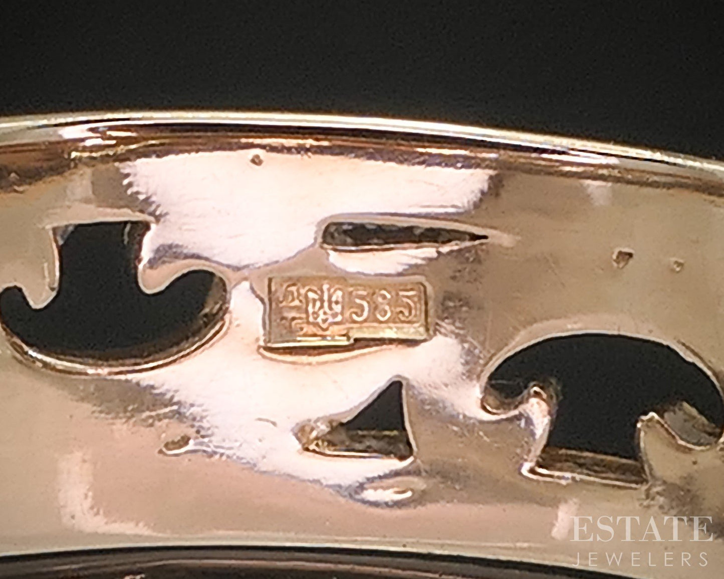 Antique 14k Yellow Gold 6mm Open Scroll Mens Wedding Band 5g p18187b