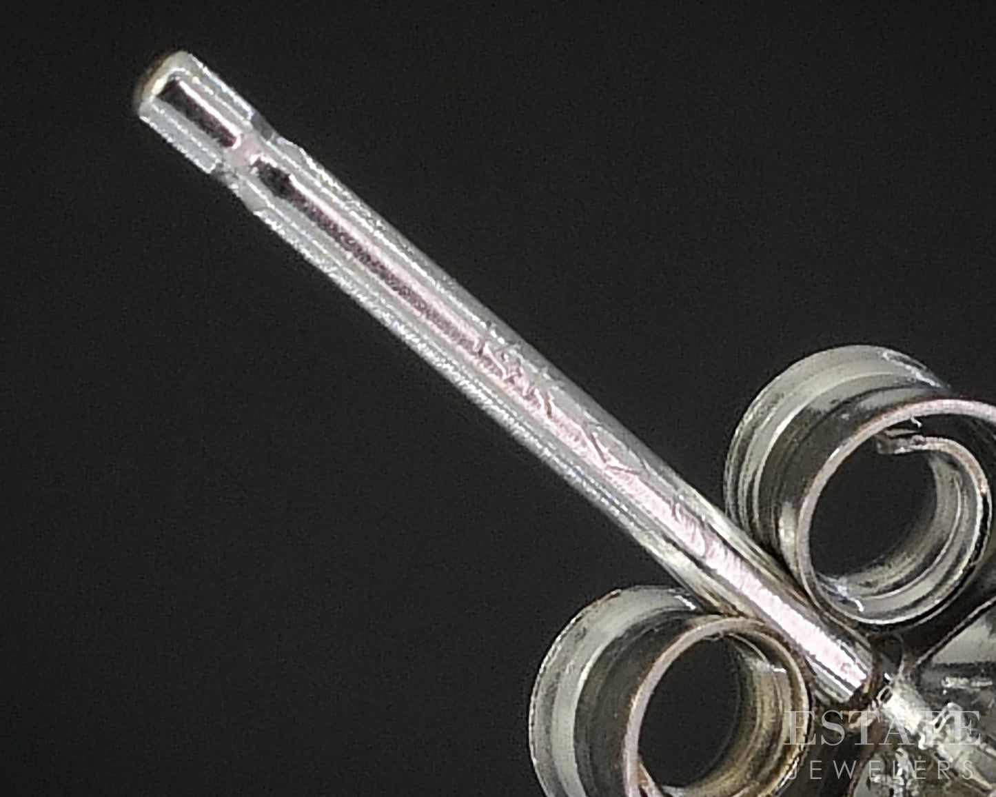 14k White Gold Pear Natural Tanzanite Stud Earrings 0.8g p18190b