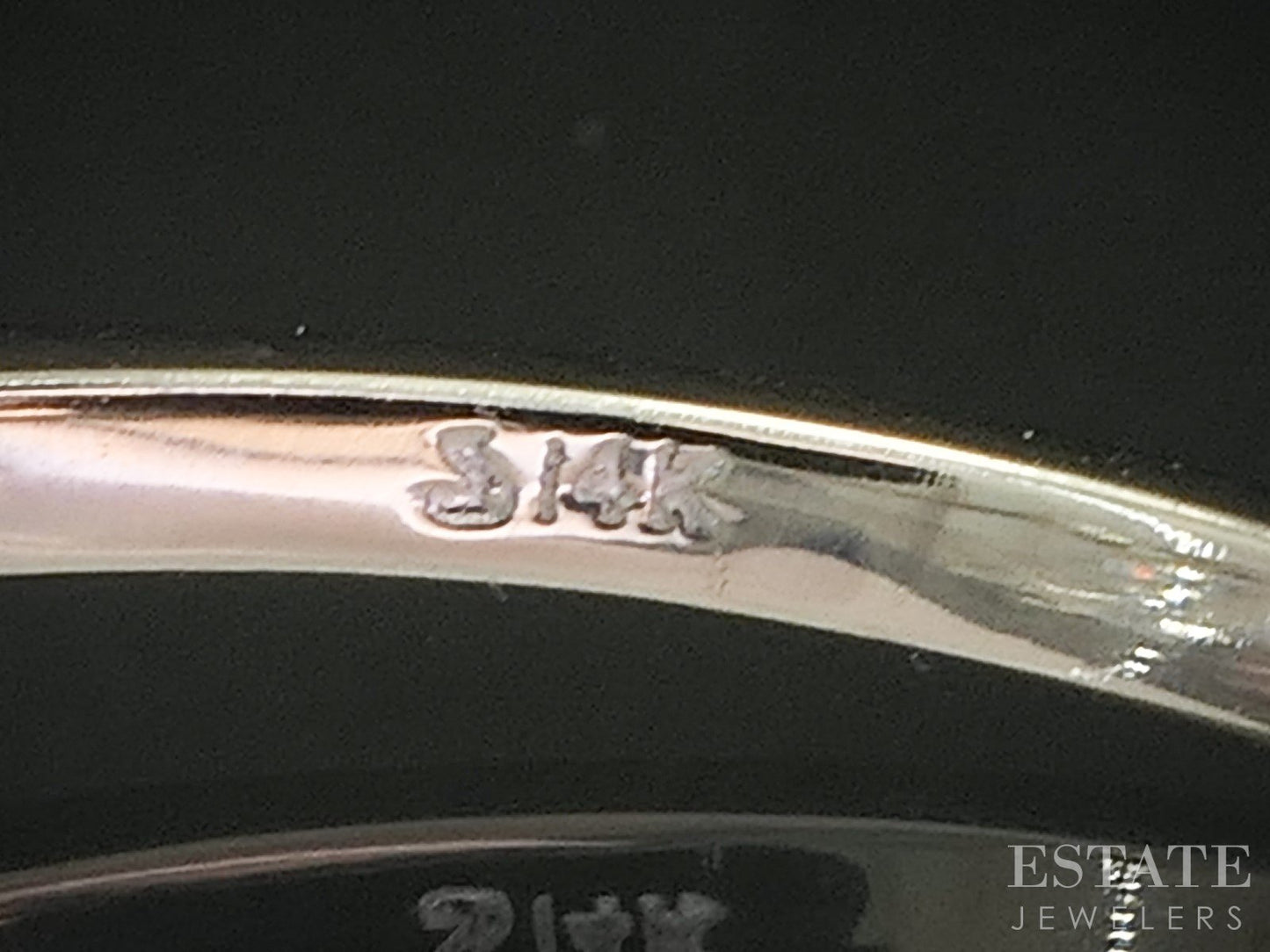 14k White Gold Natural Blue Topaz & Diamond Ladies Band Ring 1.8g p18199b