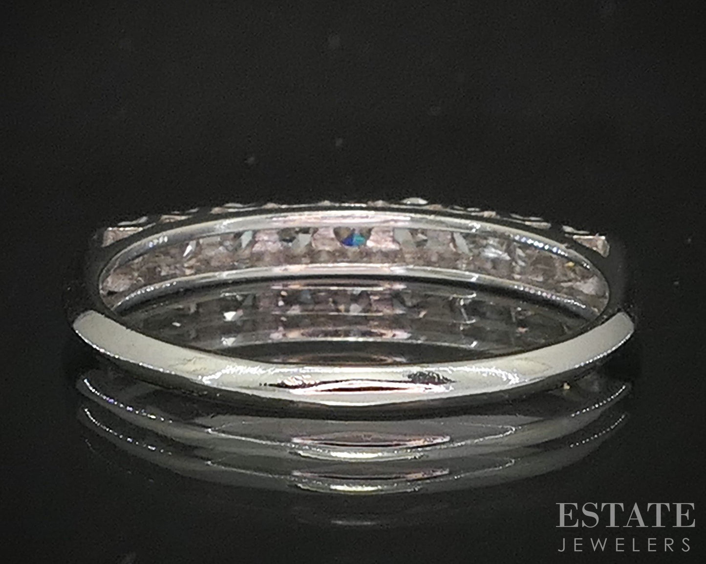 Antique Platinum Single Cut Natural .22ctw Diamond Ladies Wedding Band p18270b