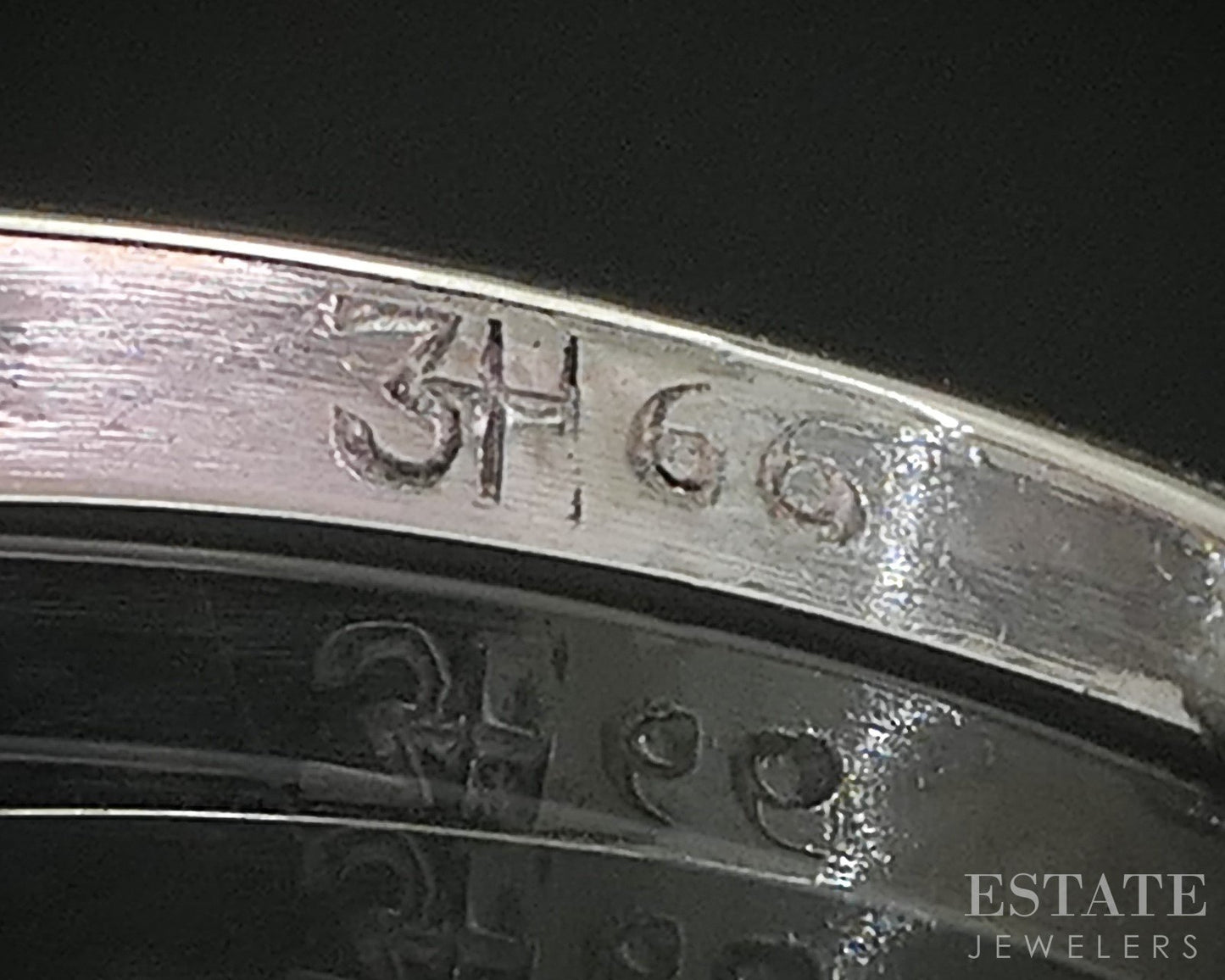 Antique Platinum Single Cut Natural .22ctw Diamond Ladies Wedding Band p18270b