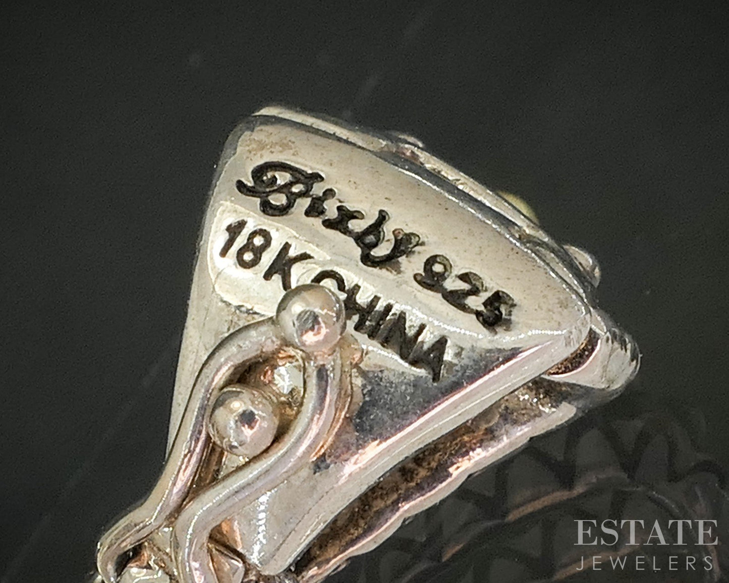 18k & Sterling Barbara Bixby Turquoise Doublet Ladies Pendant 8.6g p18348