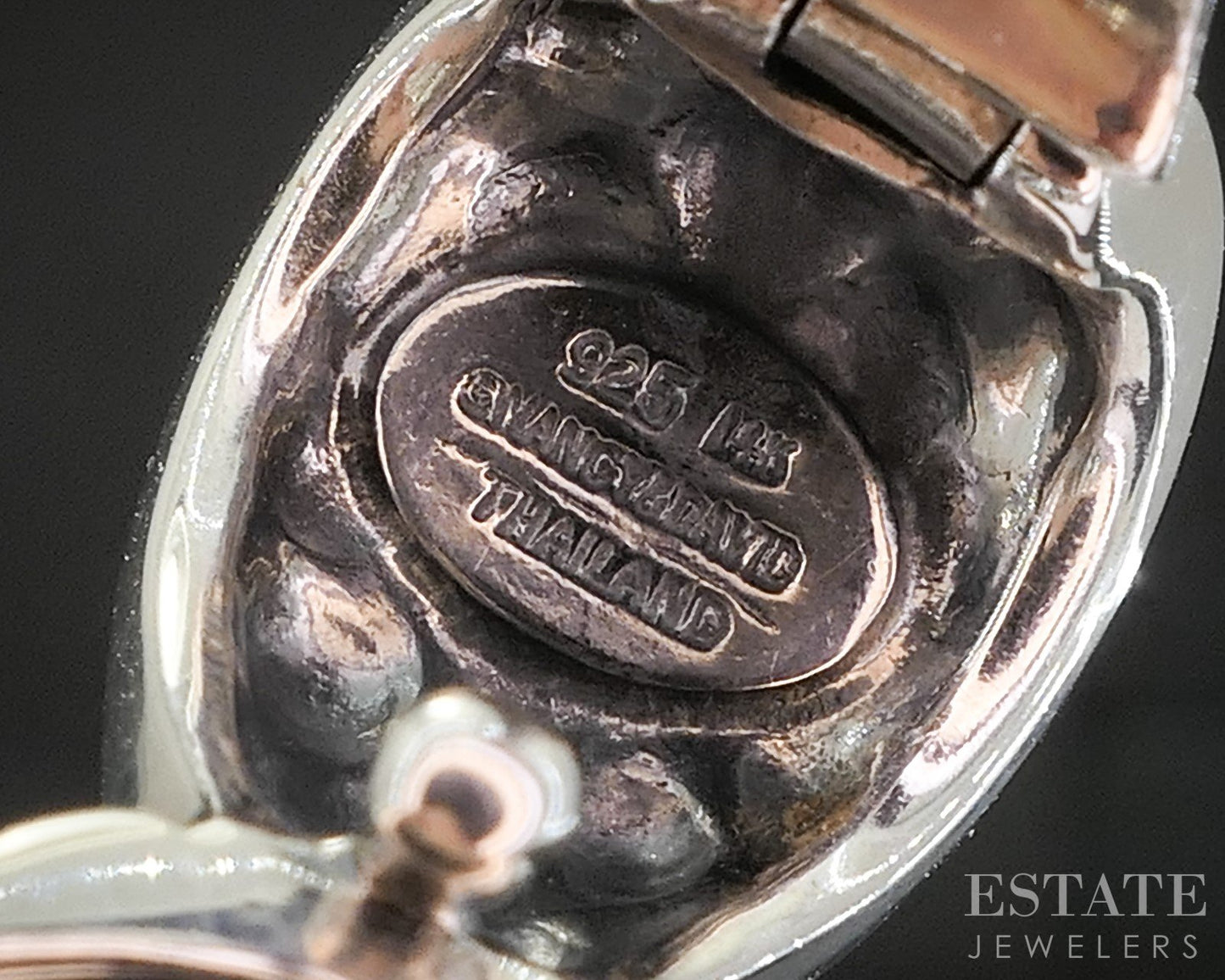 14k & Sterling Nancy & David Black Onyx Ladies Pendant 24.3g p18351