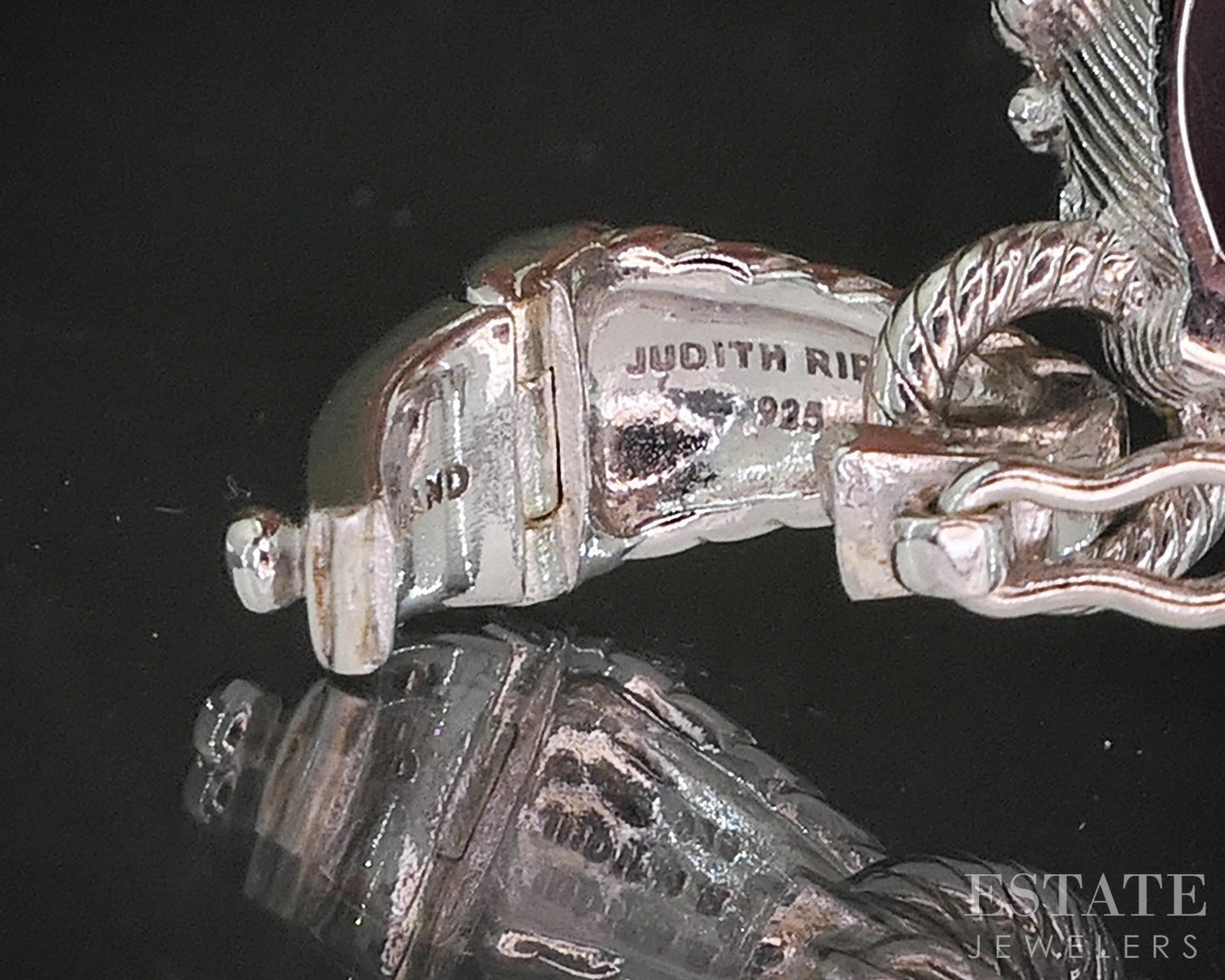 Sterling Silver Judith Ripka Pink Quartz Doublet Pendant 12.5g p18355