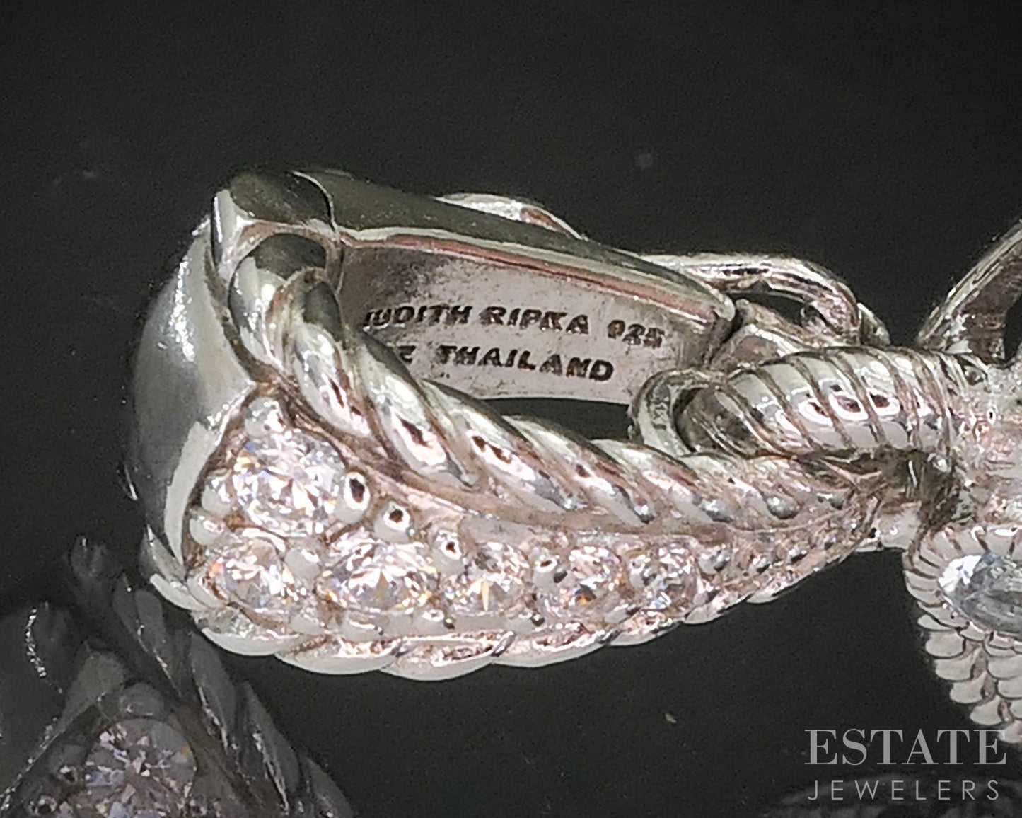 Sterling Silver Judith Ripka Multi Gem & CZ Circle Pendant 16.9g p18342