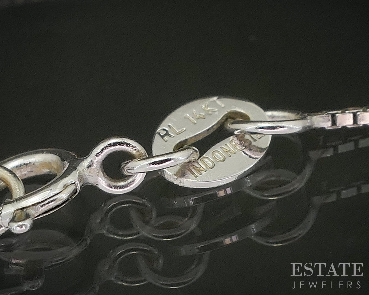 Vintage 14k White Gold Natural Ruby & Diamond Halo Necklace 2.6g 18"L p18563b