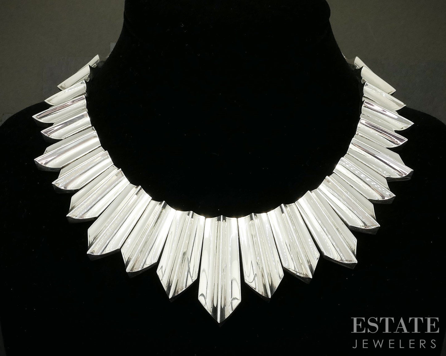 Vintage Sterling Mexico Antonio Pineda Collar Necklace & Earrings 182g p15339