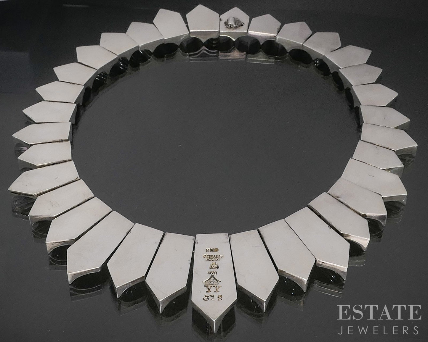 Vintage Sterling Mexico Antonio Pineda Collar Necklace & Earrings 182g p15339