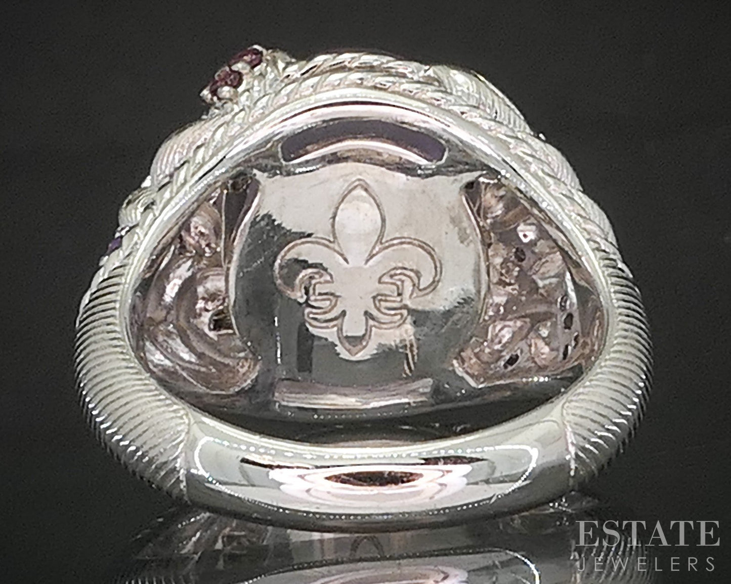 Sterling Silver Judith Ripka Pink Quartz Doublet Multi Gem Ring 12.8g p18596