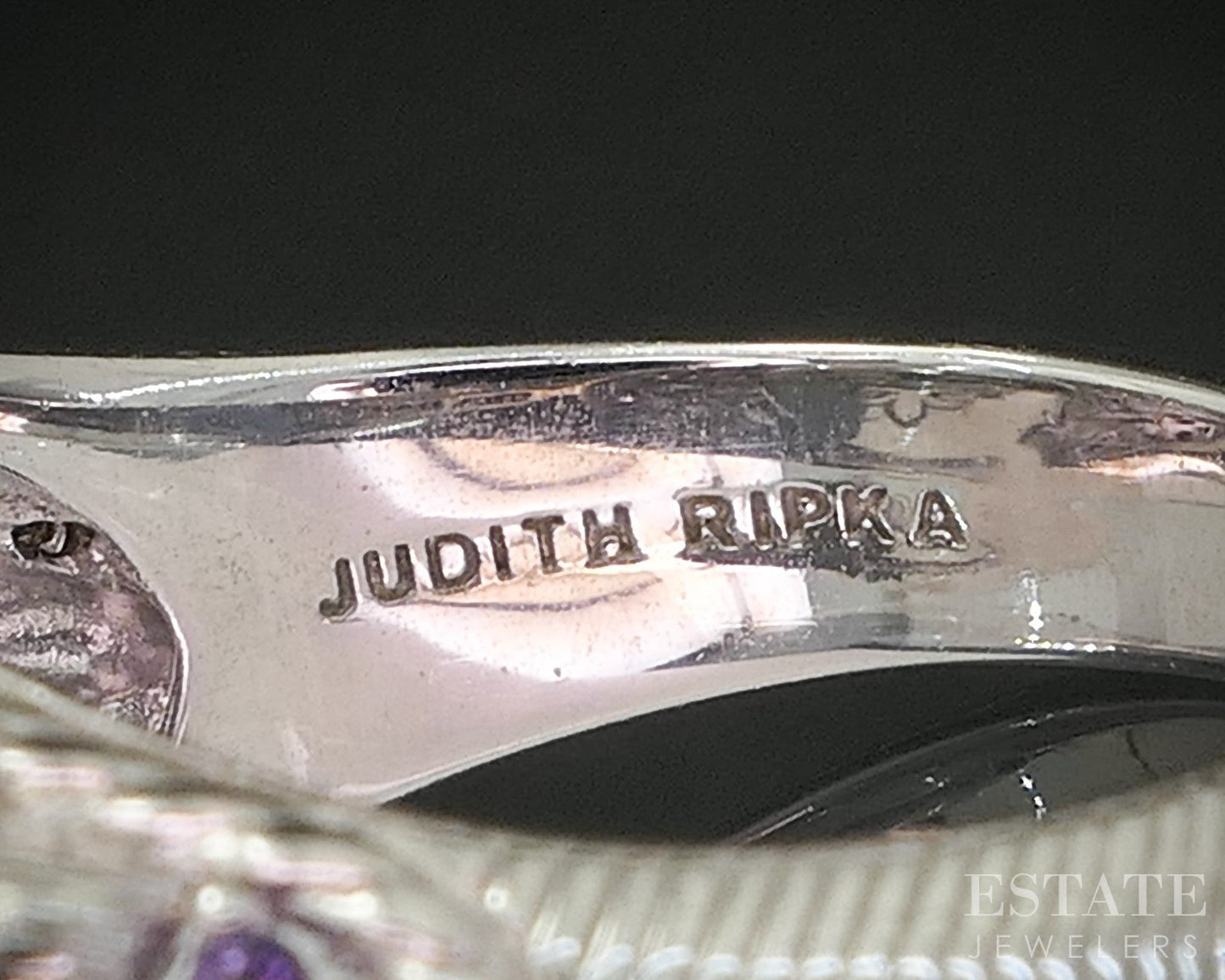 Sterling Silver Judith Ripka Pink Quartz Doublet Multi Gem Ring 12.8g p18596