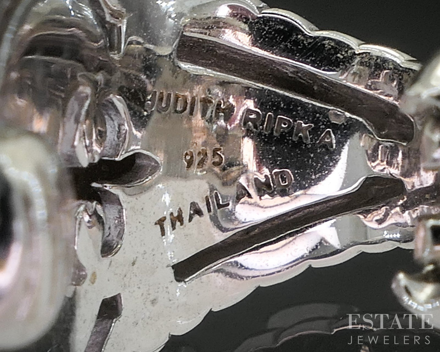 Sterling Silver Judith Ripka Pink Quartz Doublet Clip On Earrings 12.7g p18637