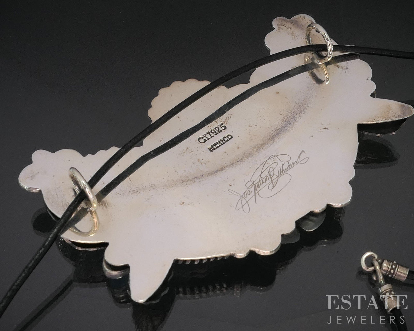 Sterling Mexico JOAQUIN BELTRAN CASTANEDA Turquoise Carnelian Necklace p18661