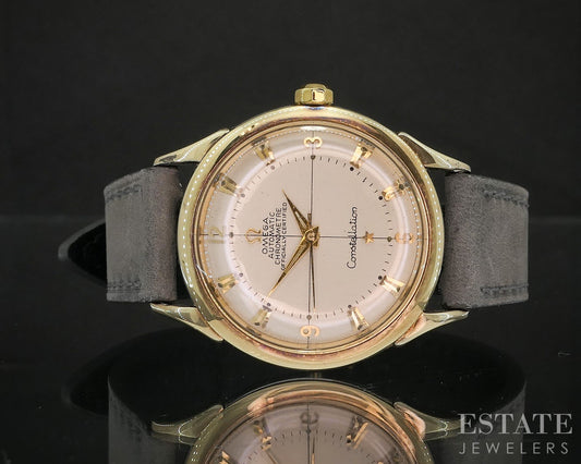 Vintage 1950 Omega Constellation Pie Pan Gold Capped Cal. 352 Mens Watch p15117