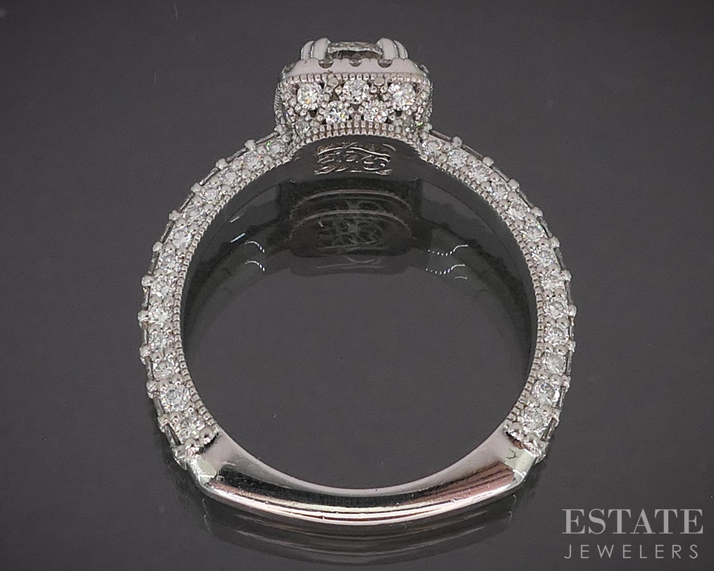 Platinum GIA Cushion Natural 2.52ctw Diamond Halo Engagement Ring 9.5g p14873